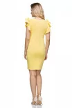 Elegantné šaty s volánmi na rukávoch T165 - žlté