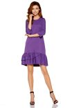 Áčkové šaty s volánom L272 - fialové