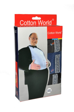 3 PACK pánskych slipov Cotton World 4XL-6XL