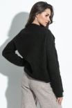 Elegantný sveter na zips z alpakovej vlny F1393