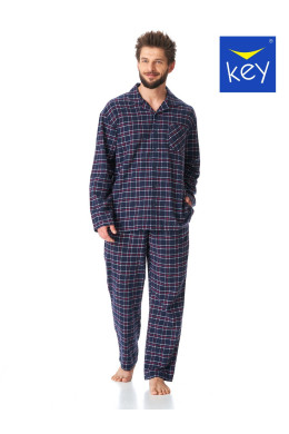 Pánske flanelové pyžamo Key MNS 414