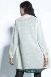 Elegantný sveter na gombíky z nebarvenej alpakovej vlny F1736