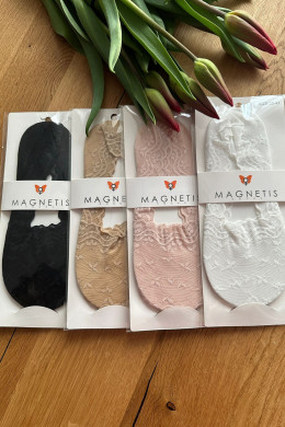 Ponožky do balerín Magnetis Lace Flowers